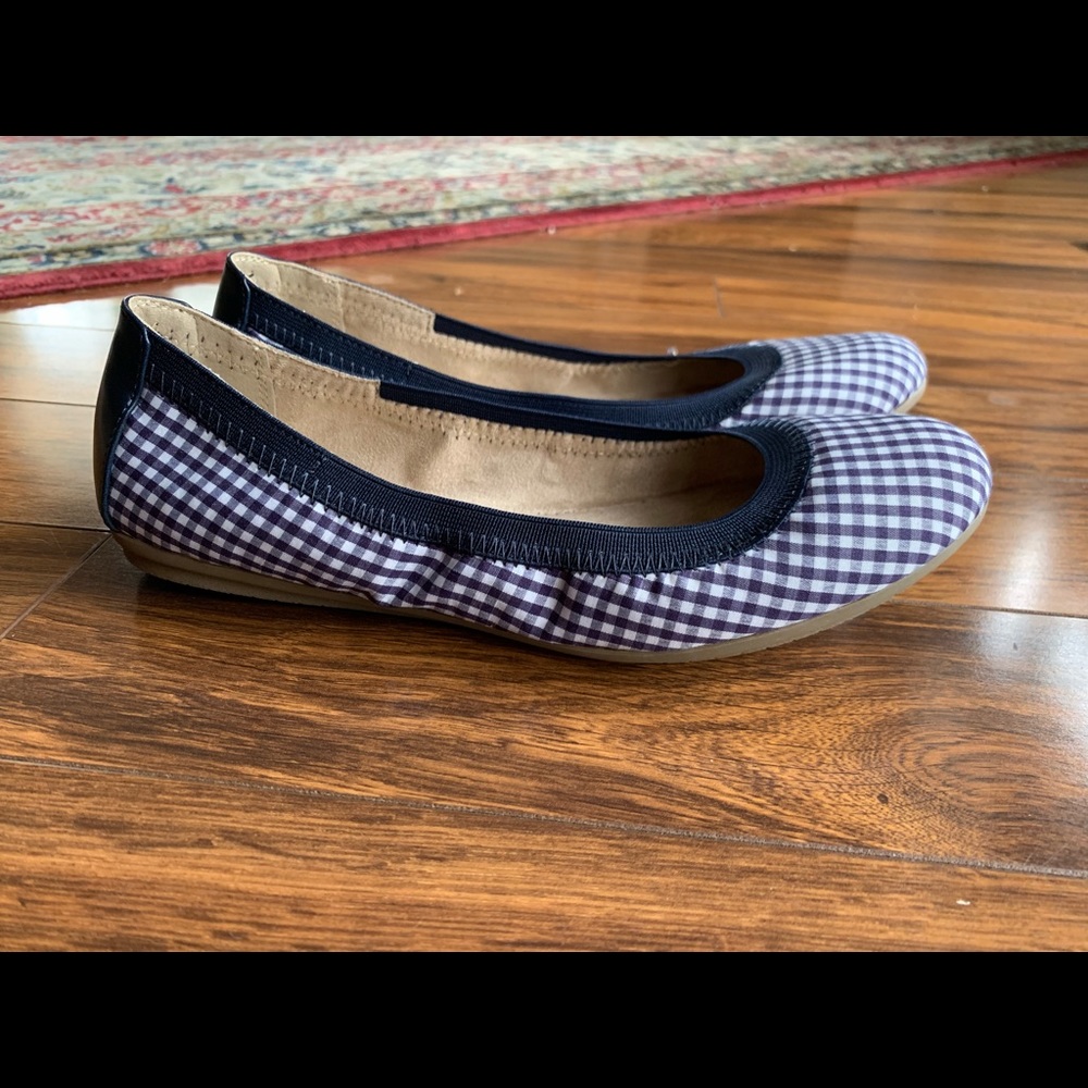 Kim Rogers gingham flats